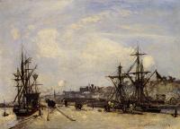 Johan Barthold Jongkind - Honfleur the Railroad Dock